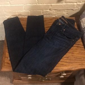 Joe’s petit dark wash size 28 skinny jeans.